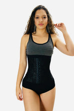 Load image into Gallery viewer, Faja cinturilla moldeadora en látex y blonda
